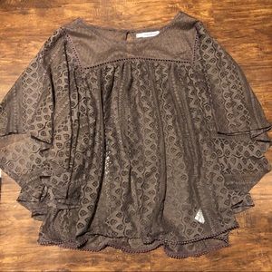 Deep purple/mauve flowy blouse